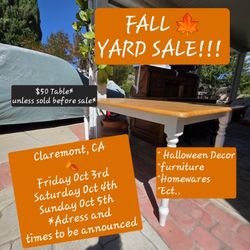 Fall Yard Sale!! 