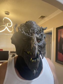 2003 Paper Magic Group Scary Tree Goblin / Troll Mask Halloween