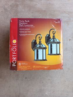 Portofolio Twin Pack Outdoor Wall Lanterns