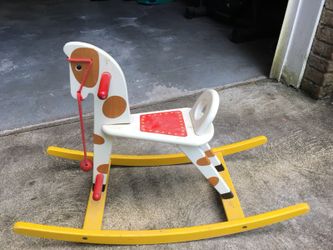 Wooden rocking horse
