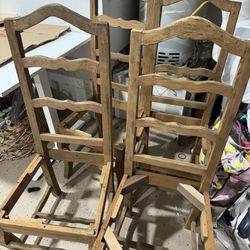 Antique Dining Chairs - Solid wood 