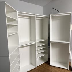 Closet organizer system (shelves + hanging)