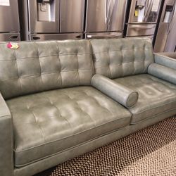 Beautiful Hunter Green Leather Sofas On Clearance 