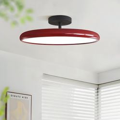 Red Rim Flush Mount Ceiling Light