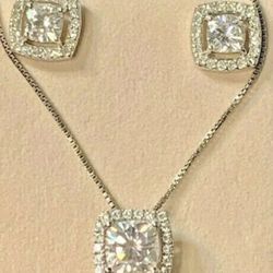 Charles & Colvard 6 Carats In Sterling Silver 