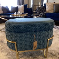 Brand New Velvet Storage Ottoman