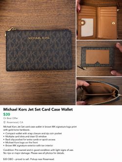 Michael Kors Jet Set Signature Card Case Wallet