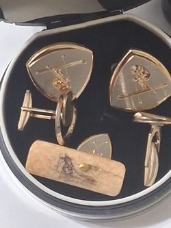 14k gold plated cufflings never used
