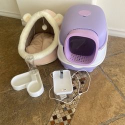 Cat- litter box/scratcher/bed/clothes/toys