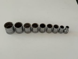 WIZARD 1/2" Drive 12 Point Sockets, USA (10 pieces)