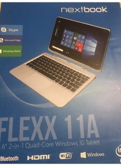 Nextbook Flexx 10” 2 in 1 Tablet Notebook New HDMI BLUETOOTH WIFI WINDOWS