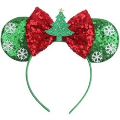 Disney collection Minnie Glitter Christmas Tree headband (package comes in two NEW pick up In the city of Pico Rivera 