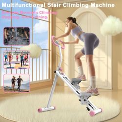 Stair Stepper with Resistance Home-Upgrade Vertical Climber Workout Machine for Full-Body Exercise Climber Fitness Equipment with Stable Frame Adjusta