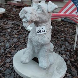 Garden Concrete DOG Statue 14" Tall