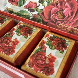 3 Pack Handmade Soap Italian Rose Scented - Made in Italy