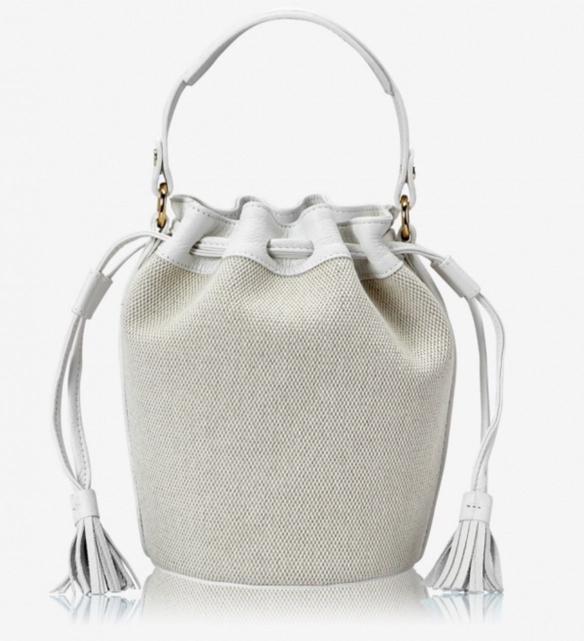 White Bucket purse (Genevieve) By Gigi New York