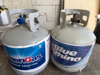 Two propane tanks