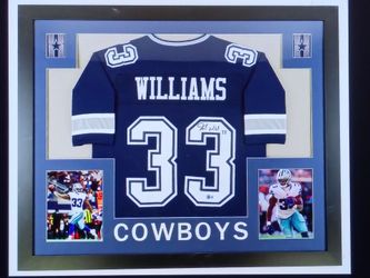 Javonte Williams Dallas Cowboys Framed Signed Jersey