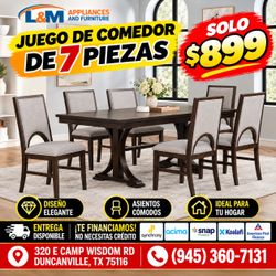 7-Piece Dining Table and Chair Set