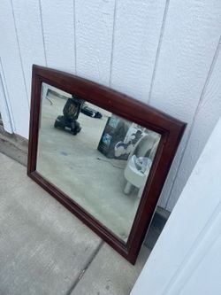 Wooden frame mirror