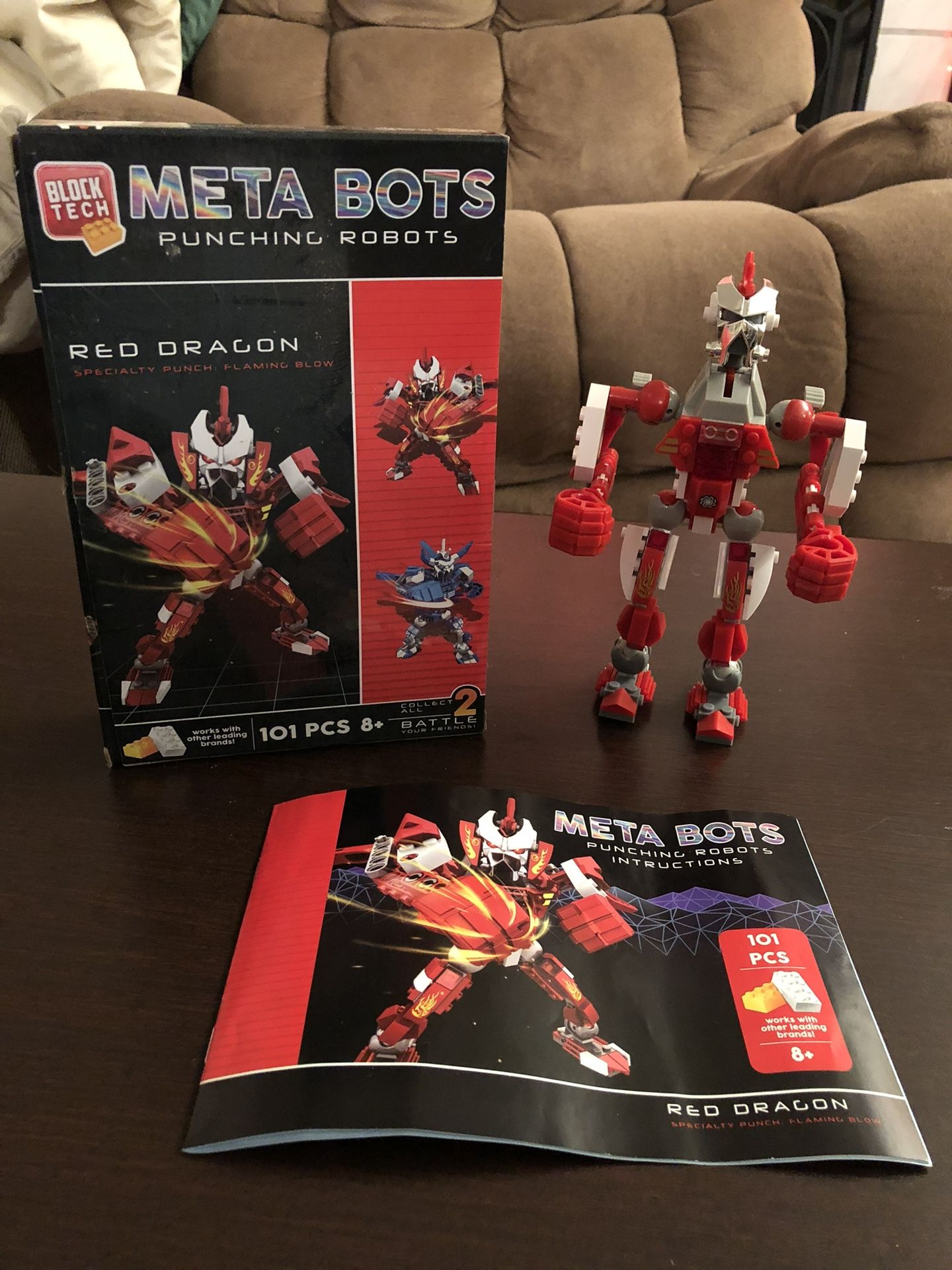 Meta Bots-red Dragon Punching Robot -$7