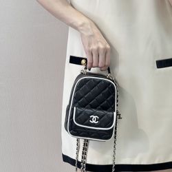 50% discount off! Black CHANEL backpack bag