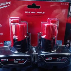 MILWAUKEE M12 X 3.O BATTERIES 2pk