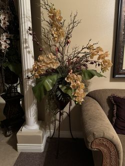 Decorative Floral Arrangement W/ Stand