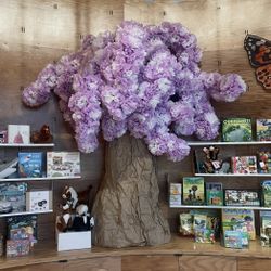 Handmade Paper And Cardboard Tree With Flower And Foliage 