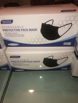 50 pieces of BLACK Disposable Masks