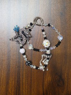 Black traditional chinese dragon bag chain