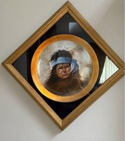 “Apache Boy” Signed Plate from Original Oil Painting