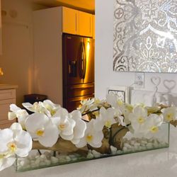 arreglos de orquídeas 24 inch en vase de vidrio