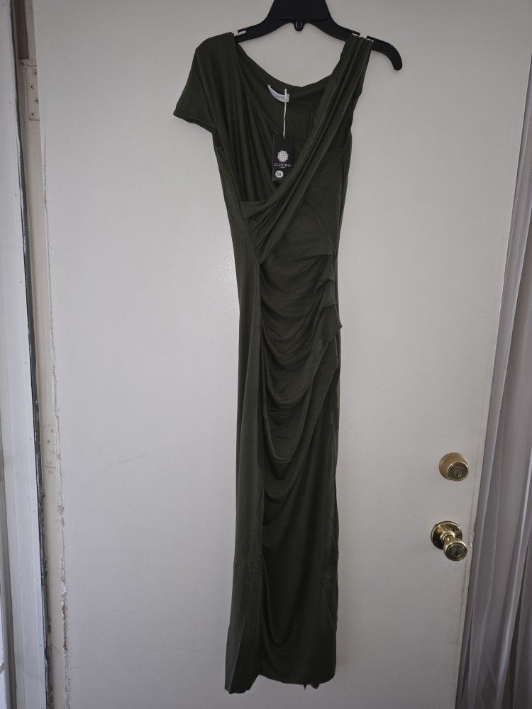 Olive Green Dress SIZE XS
