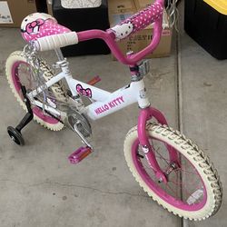 Hello kitty bike w/ training wheels