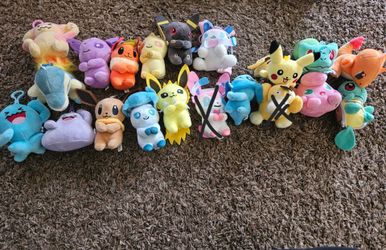 Pokemon plush keychains