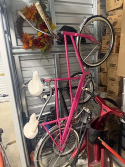 Pink Cruiser Bicycle with White Tires