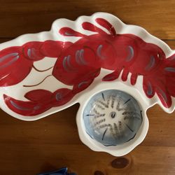 Paula Dean Lobster Serving Platter “Ahoy Mate”