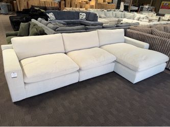Light beige cream cloud sectional