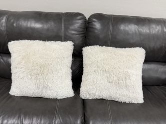 2 Throw Pillows - Nicole Miller Brand - White