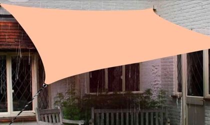 Sunshade Sail Canopy 16 ft. x 20 ft. Square  (Peach Color)