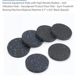 Exercise Equipment Pads with High Density Rubber - Anti Vibration Pads - Soundproof Protect Floor Mat - Gym Treadmill Rowing Machine Elliptical Machin