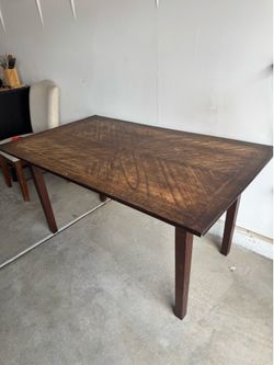 Wooden dining table.
