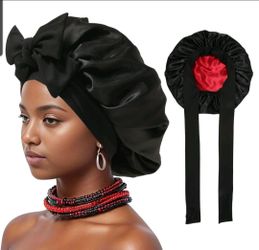 Satin like sleep hat