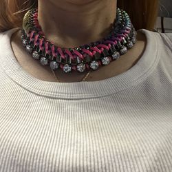 colorful Rhinestone Necklace 