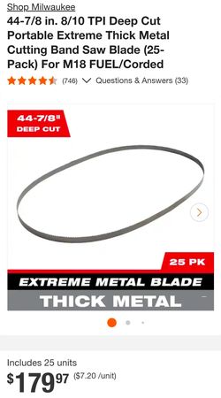 Thick Metal Saw Blades for M18 fuel/corded