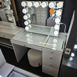 Brand New Vanity 5 Drawers W/ Hollywood Mirror $699 FREE LOCAL DELIVERY & SET UP