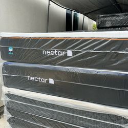 BRAND NEW  Nectar 4.0 Memory Foam  ✅ Medium firmness  ✅ 13 inch thickness  ✅ Trusted retailer  QUEEN mattress only $399 Mattress and box spring $450