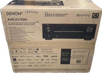 BRAND NEW Denon AVR-X1700H 7.2ch 8K Ultra HD AV Surround Receiver Black HDR10+