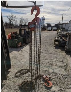 Chain Fall 10 ton Jet Model L-80-10, 30 foot lift